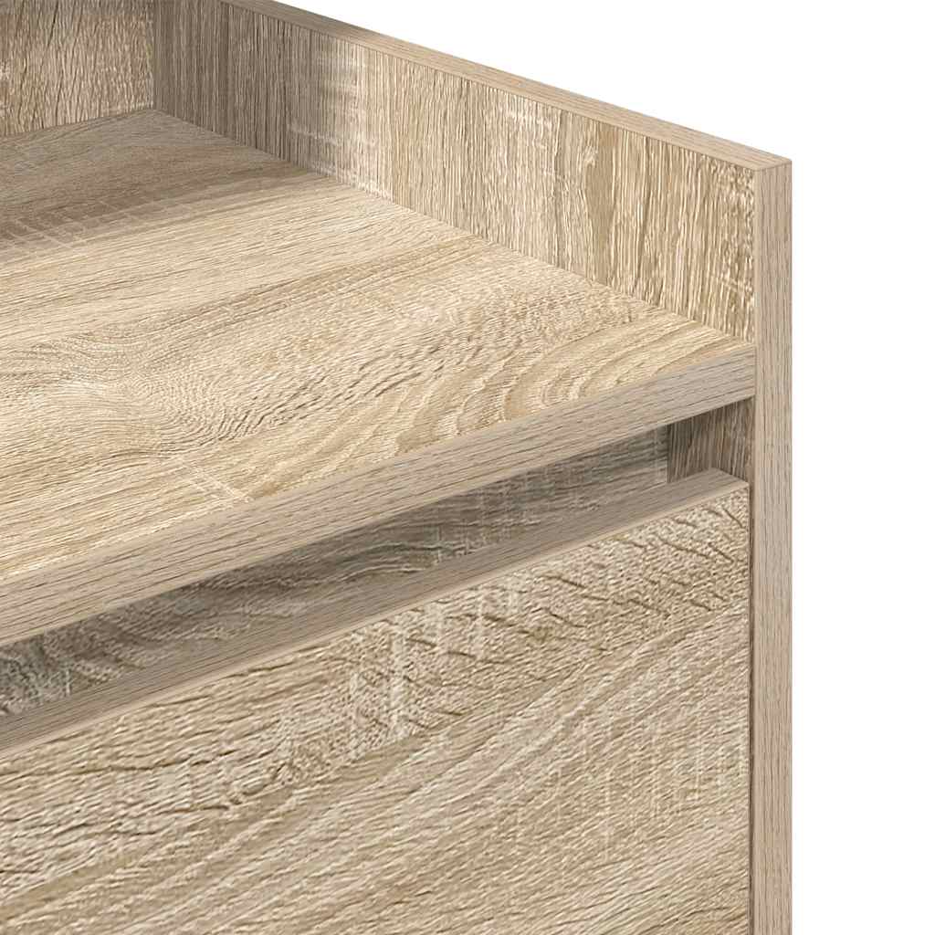vidaXL Κομοδίνο με 2 συρτάρια Sonoma Δρυς 38x34x80 εκ.