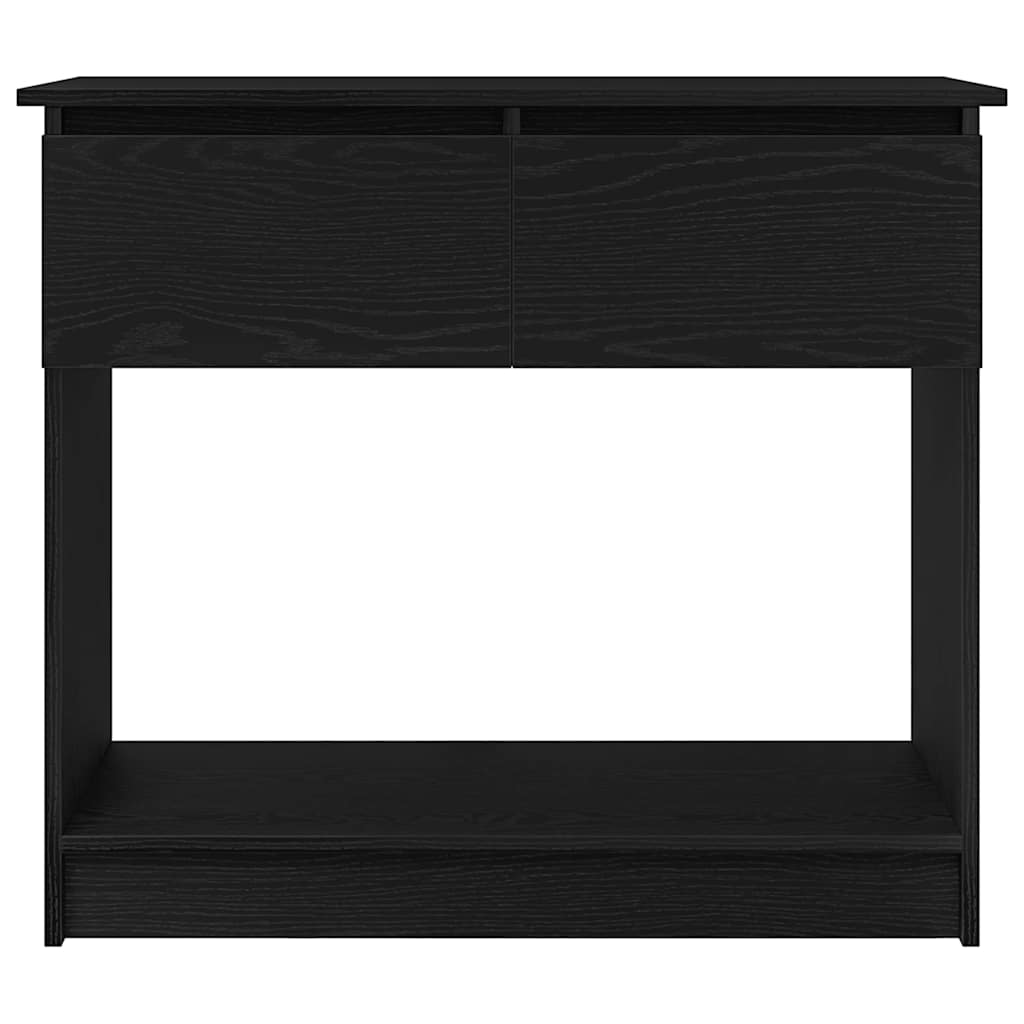 vidaXL Τραπέζι κονσόλας με συρτάρια Μαύρο 85,5x38,5x74,5 cm