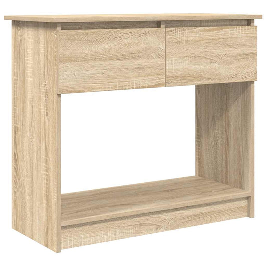 vidaXL Τραπέζι κονσόλας με συρτάρια Sonoma Δρυς 85,5x38,5x74,5 cm