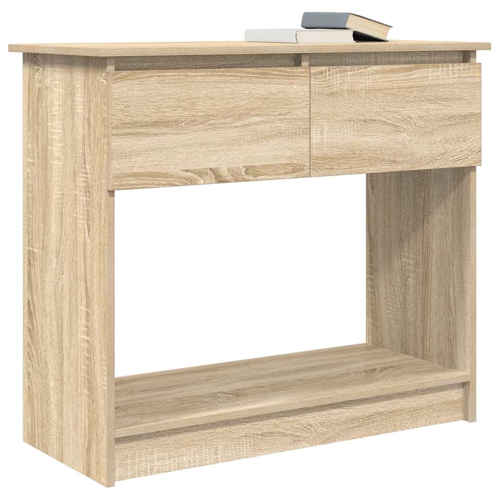vidaXL Τραπέζι κονσόλας με συρτάρια Sonoma Δρυς 85,5x38,5x74,5 cm