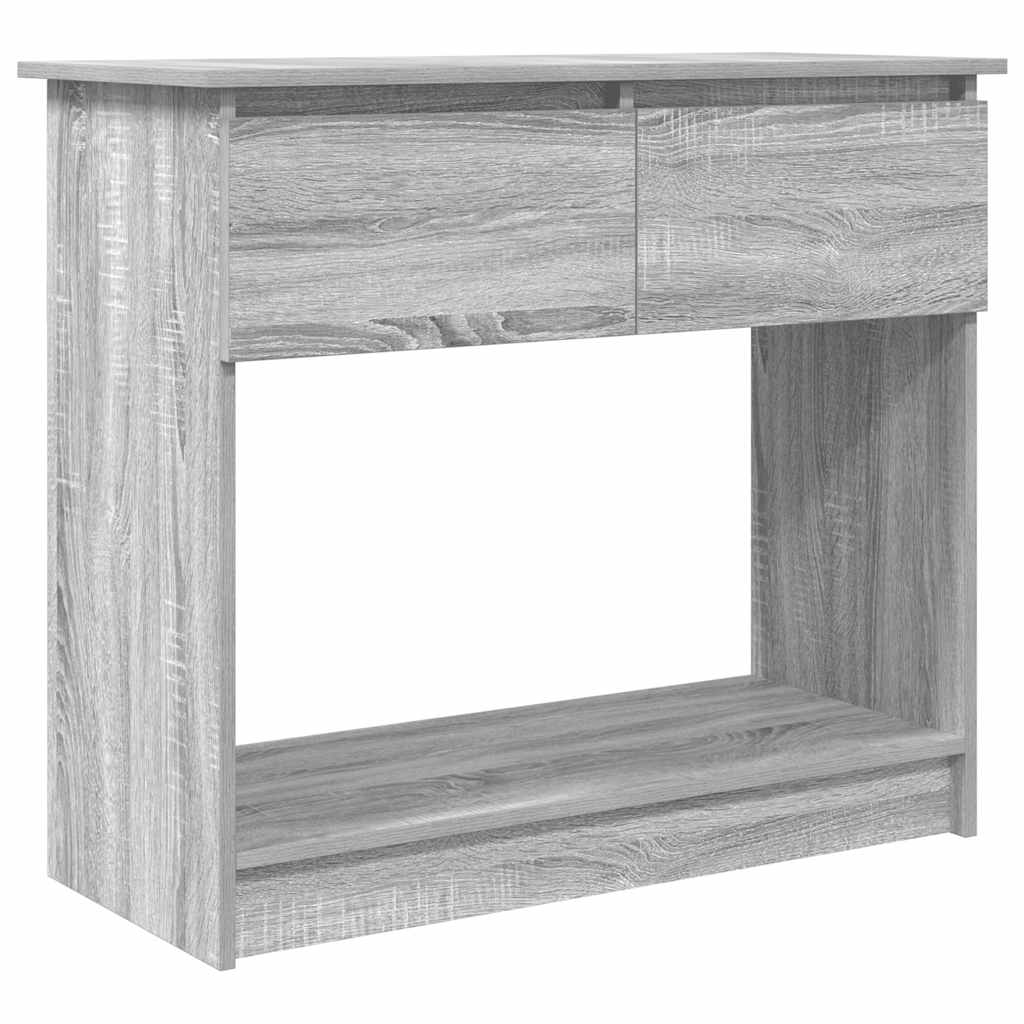 vidaXL Τραπέζι κονσόλας με συρτάρια Γκρι Sonoma 85,5x38,5x74,5 cm