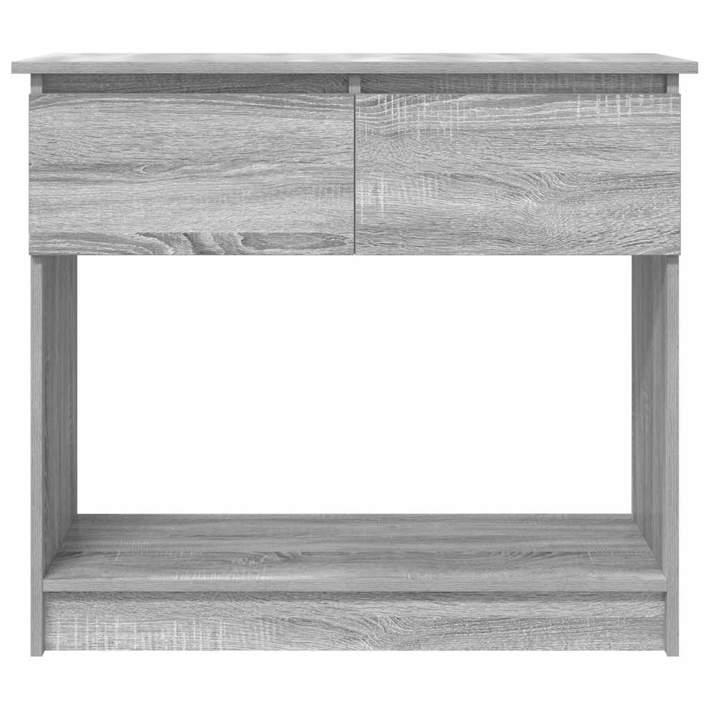 vidaXL Τραπέζι κονσόλας με συρτάρια Γκρι Sonoma 85,5x38,5x74,5 cm