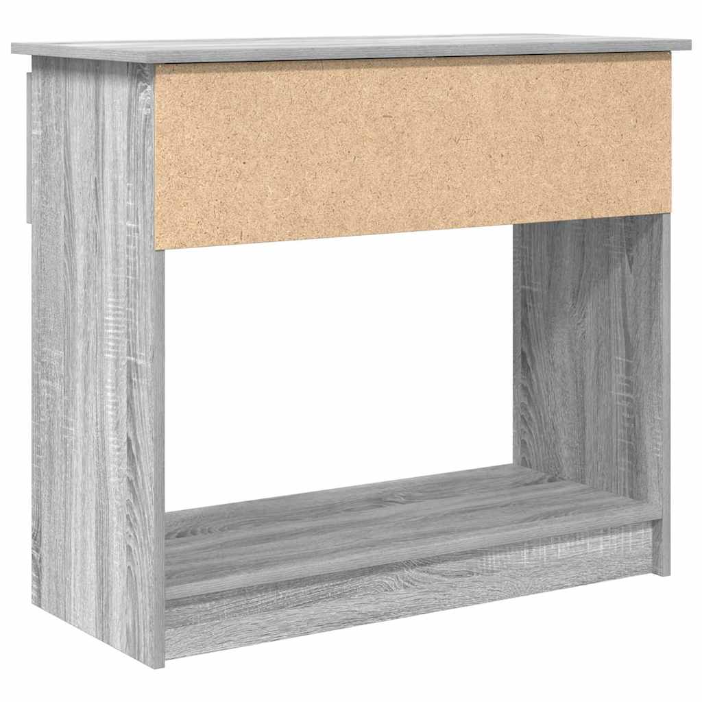 vidaXL Τραπέζι κονσόλας με συρτάρια Γκρι Sonoma 85,5x38,5x74,5 cm