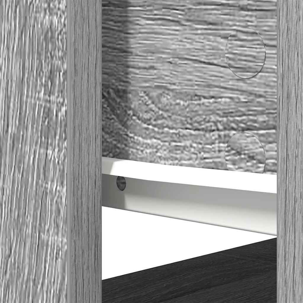 vidaXL Τραπέζι κονσόλας με συρτάρια Γκρι Sonoma 85,5x38,5x74,5 cm