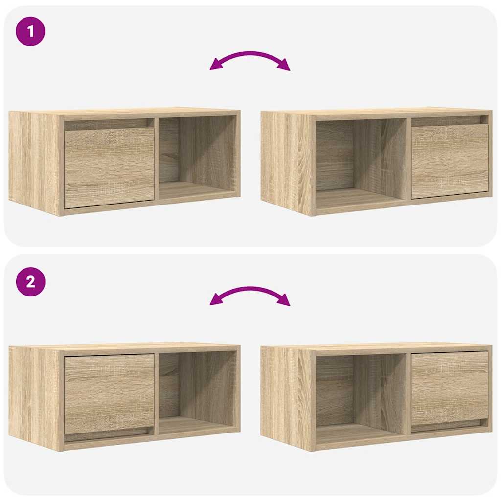vidaXL Έπιπλα Τηλεόρασης 2 τεμ. 60x31x25,5 εκ. Επεξεργασμένο Ξύλο