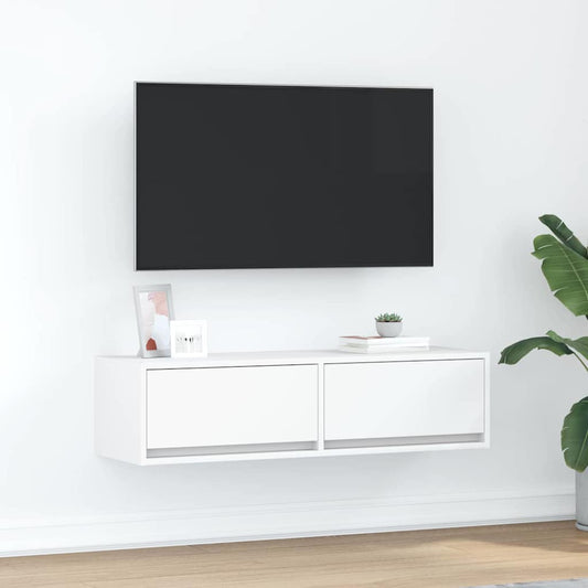 vidaXL Ντουλάπι TV Λευκό 100 x 31 x 25.5 εκ. Επεξεργασμένο ξύλο