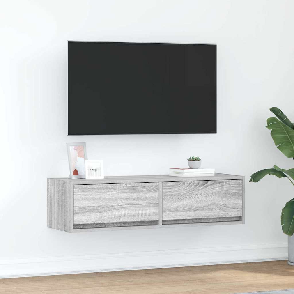 vidaXL Ντουλάπι TV Γκρι sonoma 100 x 31 x 25.5 εκ. Επεξεργασμένο ξύλο