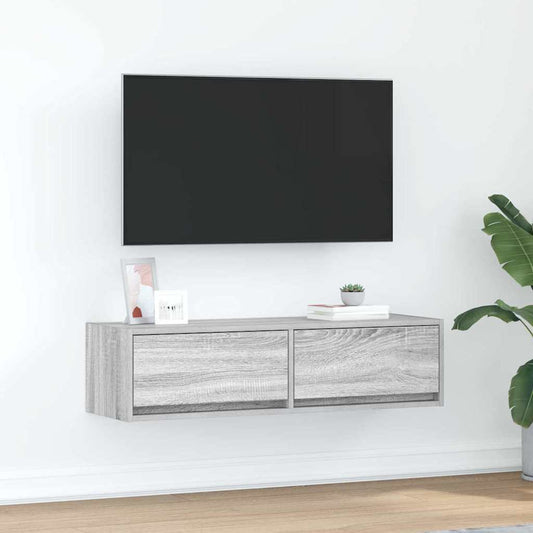 vidaXL Ντουλάπι TV Γκρι sonoma 100 x 31 x 25.5 εκ. Επεξεργασμένο ξύλο