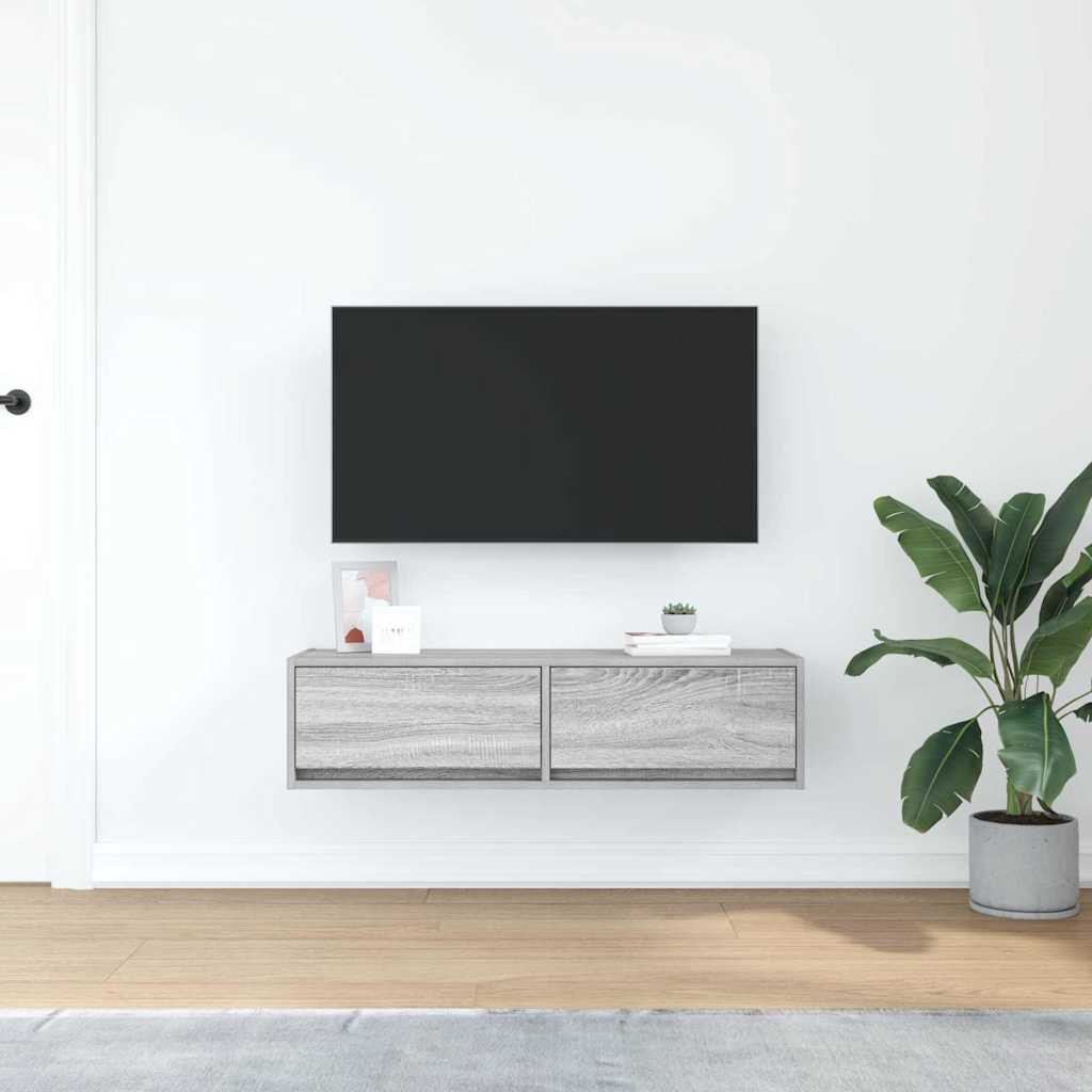 vidaXL Ντουλάπι TV Γκρι sonoma 100 x 31 x 25.5 εκ. Επεξεργασμένο ξύλο