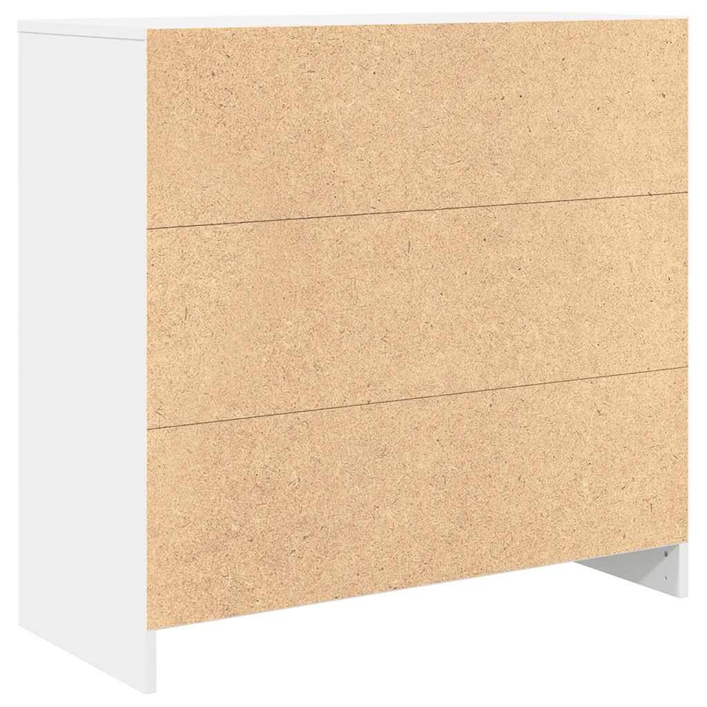 vidaXL Συρταριέρα με Συρτάρια Λευκή 80x34x76 εκ. από Επεξ. Ξύλο