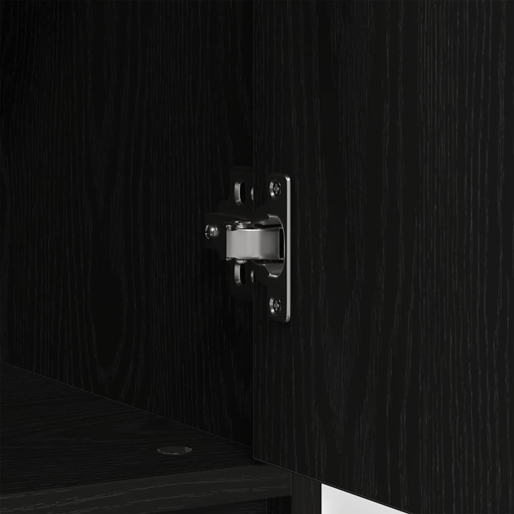 vidaXL Συρταριέρα με Συρτάρια Μαύρη βελανιδιά 80x34x76 εκ. Επεξ. Ξύλο