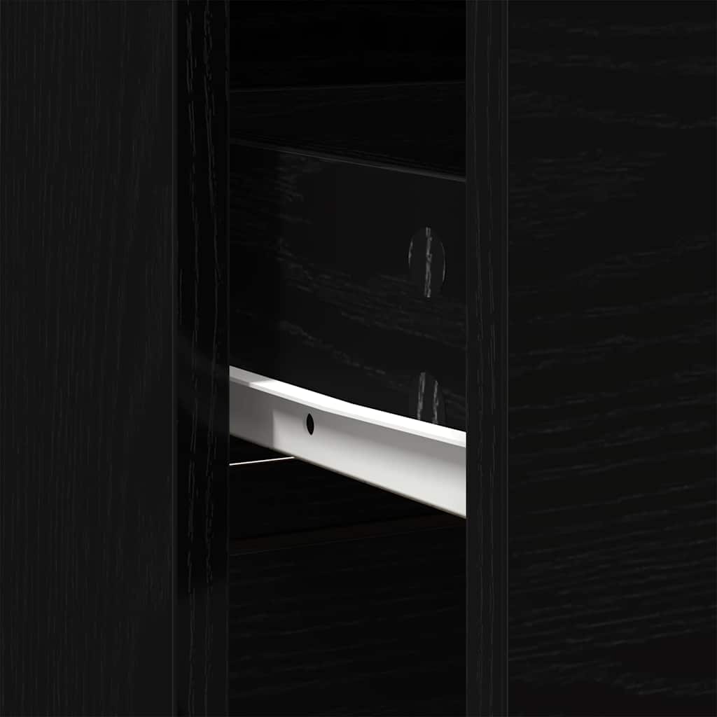 vidaXL Συρταριέρα με Συρτάρια Μαύρη βελανιδιά 80x34x76 εκ. Επεξ. Ξύλο