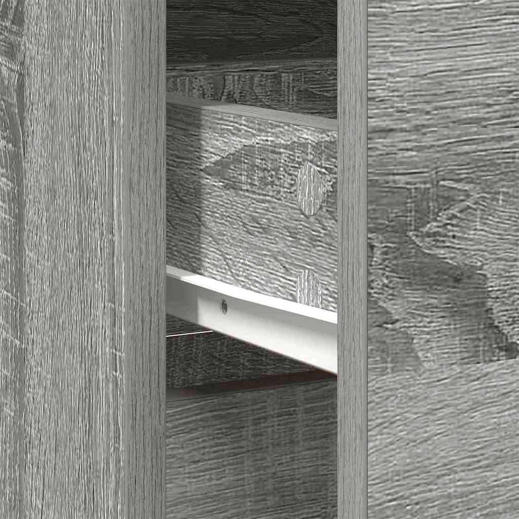 vidaXL Συρταριέρα με Συρτάρια Γκρι Sonoma 80x34x76 εκ. από Επεξ. Ξύλο
