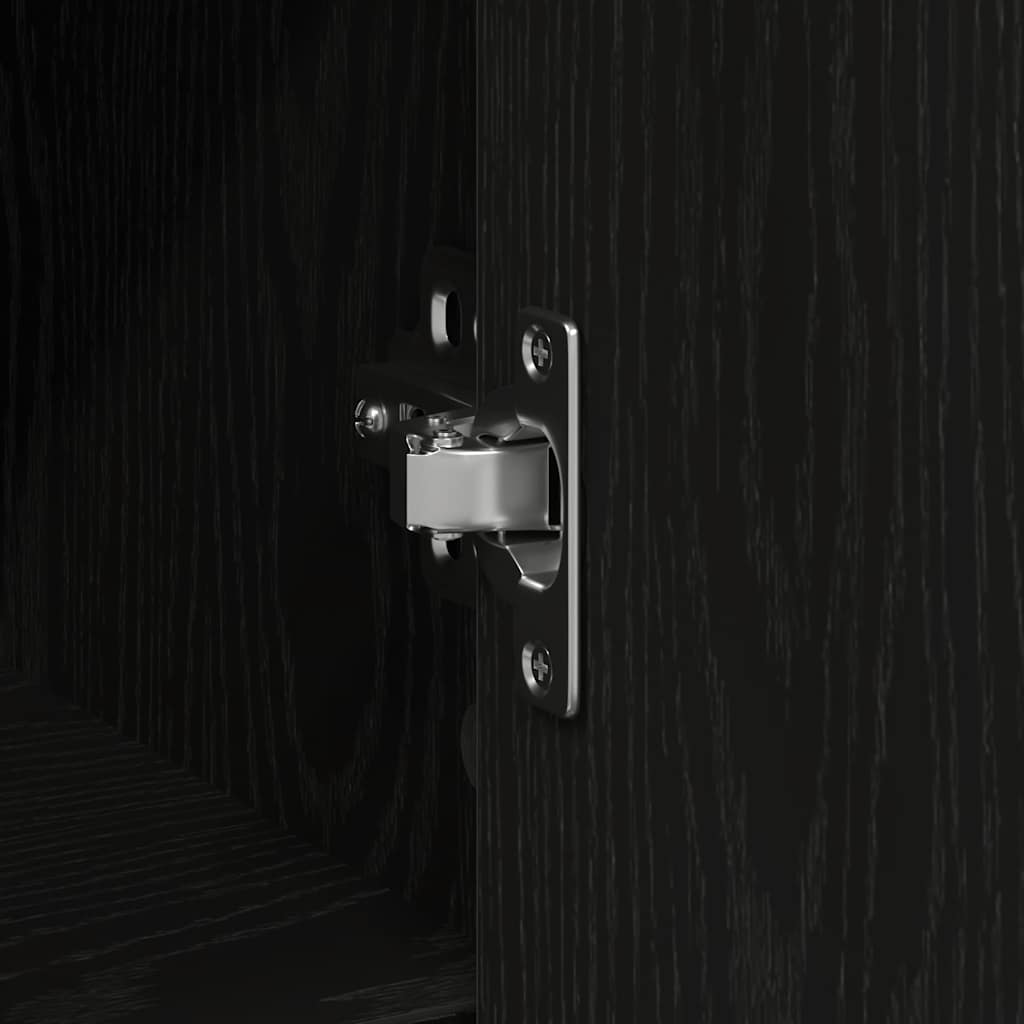 vidaXL Συρταριέρα με Συρτάρια Μαύρη βελανιδιά 101x35x76 εκ. Επεξ. Ξύλο