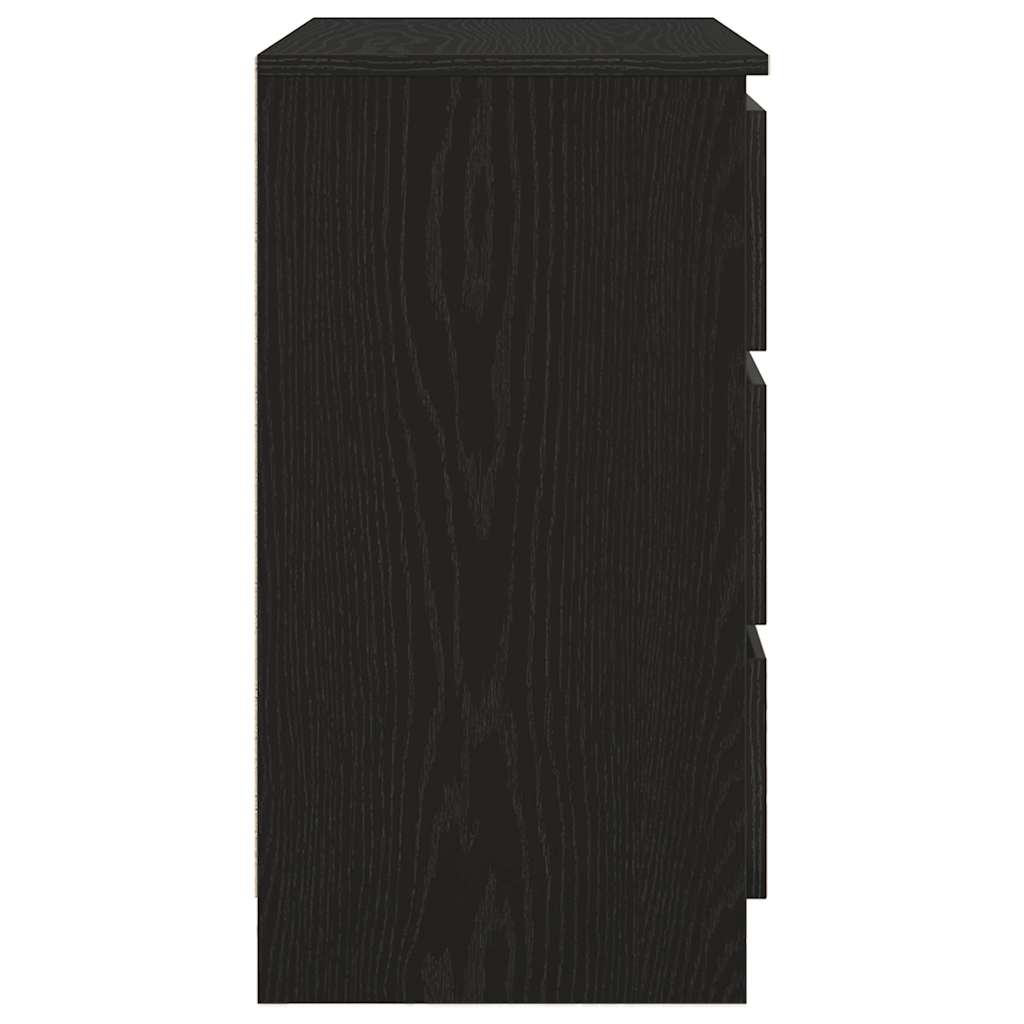 vidaXL Συρταριέρα με Συρτάρια Μαύρη βελανιδιά 71x35x65 εκ. Επεξ. Ξύλο