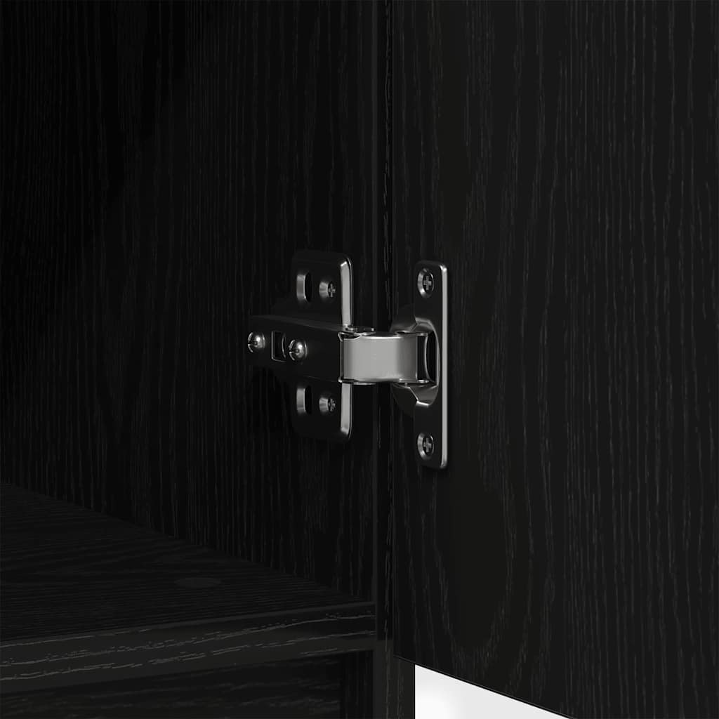 vidaXL Συρταριέρα με Συρτάρια Μαύρη βελανιδιά 71x35x65 εκ. Επεξ. Ξύλο