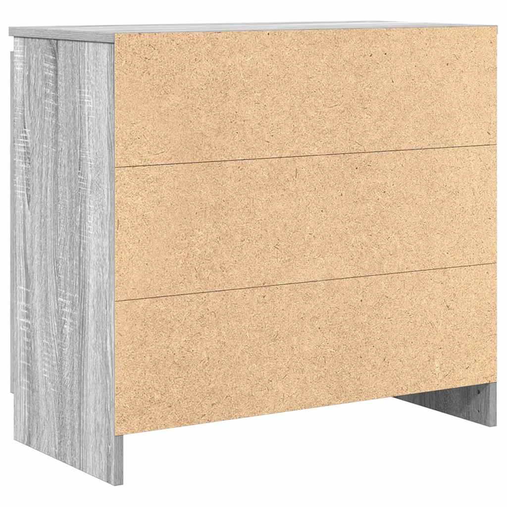 vidaXL Συρταριέρα με Συρτάρια Γκρι Sonoma 71x35x65 εκ. από Επεξ. Ξύλο