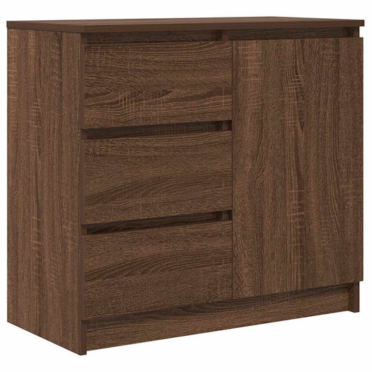 vidaXL Συρταριέρα με Συρτάρια καφέ δρυς 71x35x65 εκ. Επεξ. Ξύλο