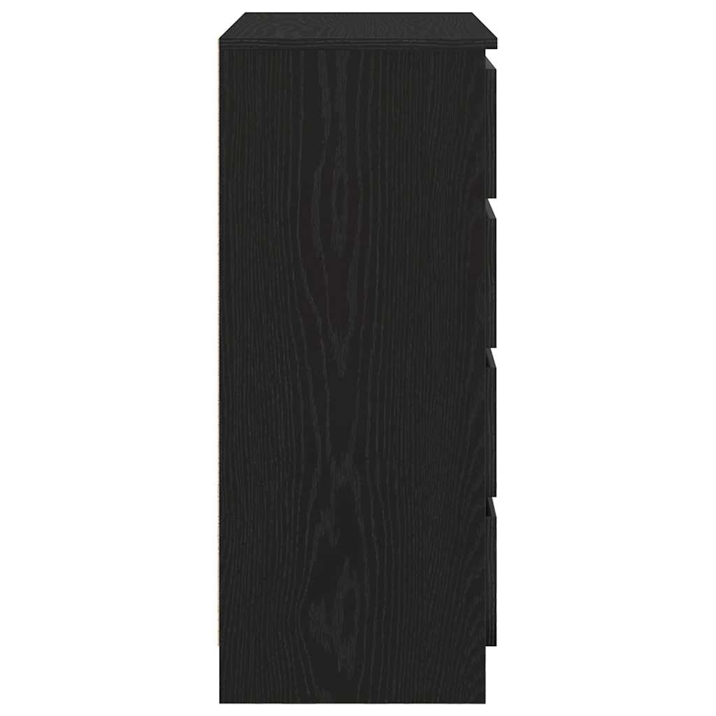 vidaXL Συρταριέρα με Συρτάρια Μαύρη βελανιδιά 71x35x84 εκ. Επεξ. Ξύλο