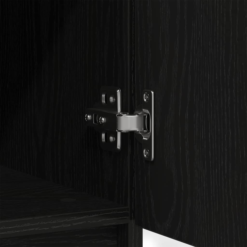 vidaXL Συρταριέρα με Συρτάρια Μαύρη βελανιδιά 71x35x84 εκ. Επεξ. Ξύλο