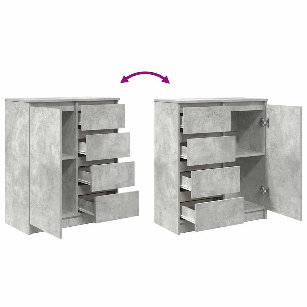 vidaXL Συρταριέρα με Συρτάρια Γκρι Σκυρ. 71x35x84 εκ. από Επεξ. Ξύλο