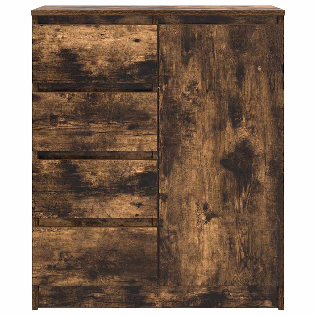 vidaXL Συρταριέρα με Συρτάρια Καπνιστή Δρυς 71x35x84 εκ. Επεξ. Ξύλο