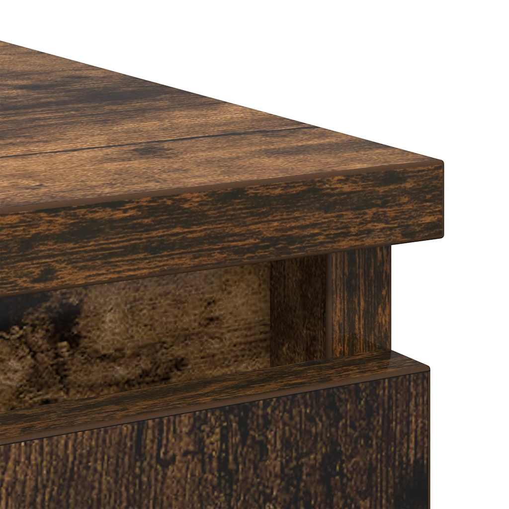 vidaXL Συρταριέρα με Συρτάρια Καπνιστή Δρυς 71x35x84 εκ. Επεξ. Ξύλο