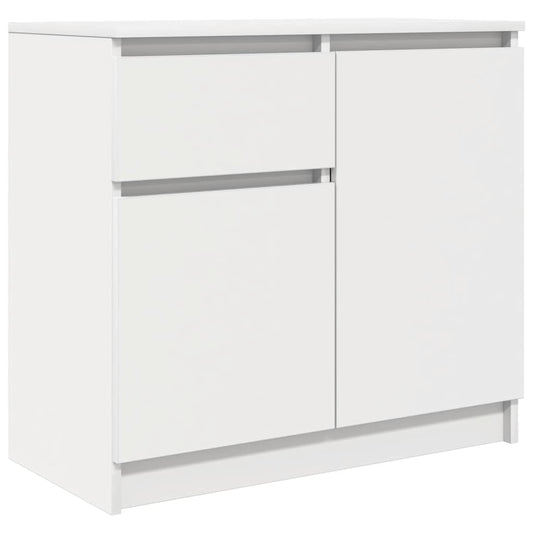 vidaXL Συρταριέρα με Συρτάρια Λευκή 71x35x65 εκ. από Επεξ. Ξύλο