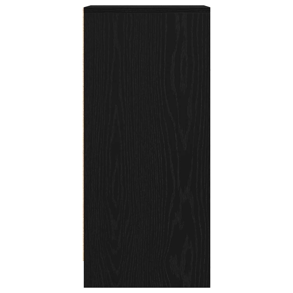 vidaXL Sideboard Μαύρη βελανιδιά 29,5x34x76 cm Κατασκευασμένο ξύλο