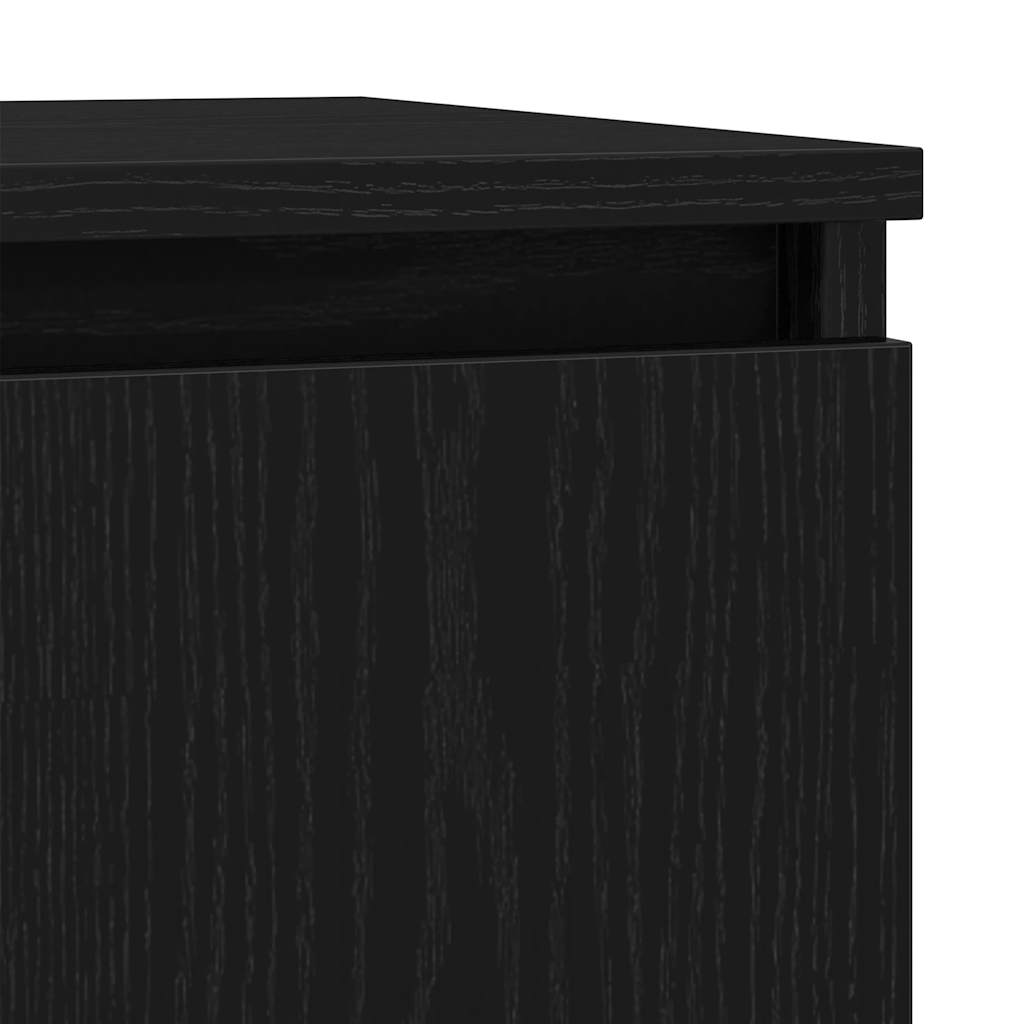 vidaXL Sideboard Μαύρη βελανιδιά 29,5x34x76 cm Κατασκευασμένο ξύλο