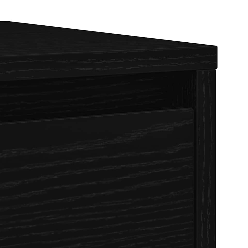 vidaXL Sideboard Μαύρη βελανιδιά 29,5x34x76 cm Κατασκευασμένο ξύλο