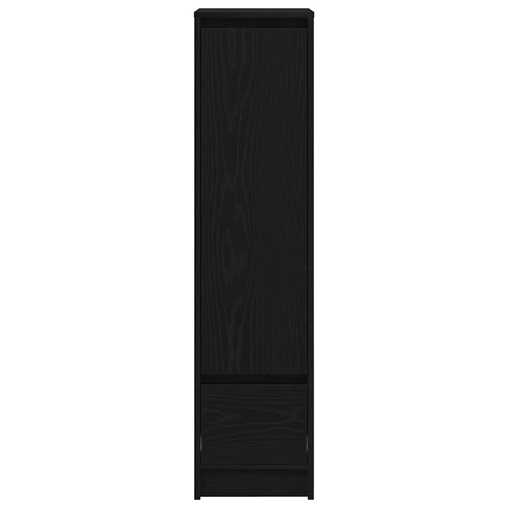 vidaXL Ντουλάπι Μαύρη δρυς 29,5x34x119,5 εκ. από Επεξεργασμένο Ξύλο