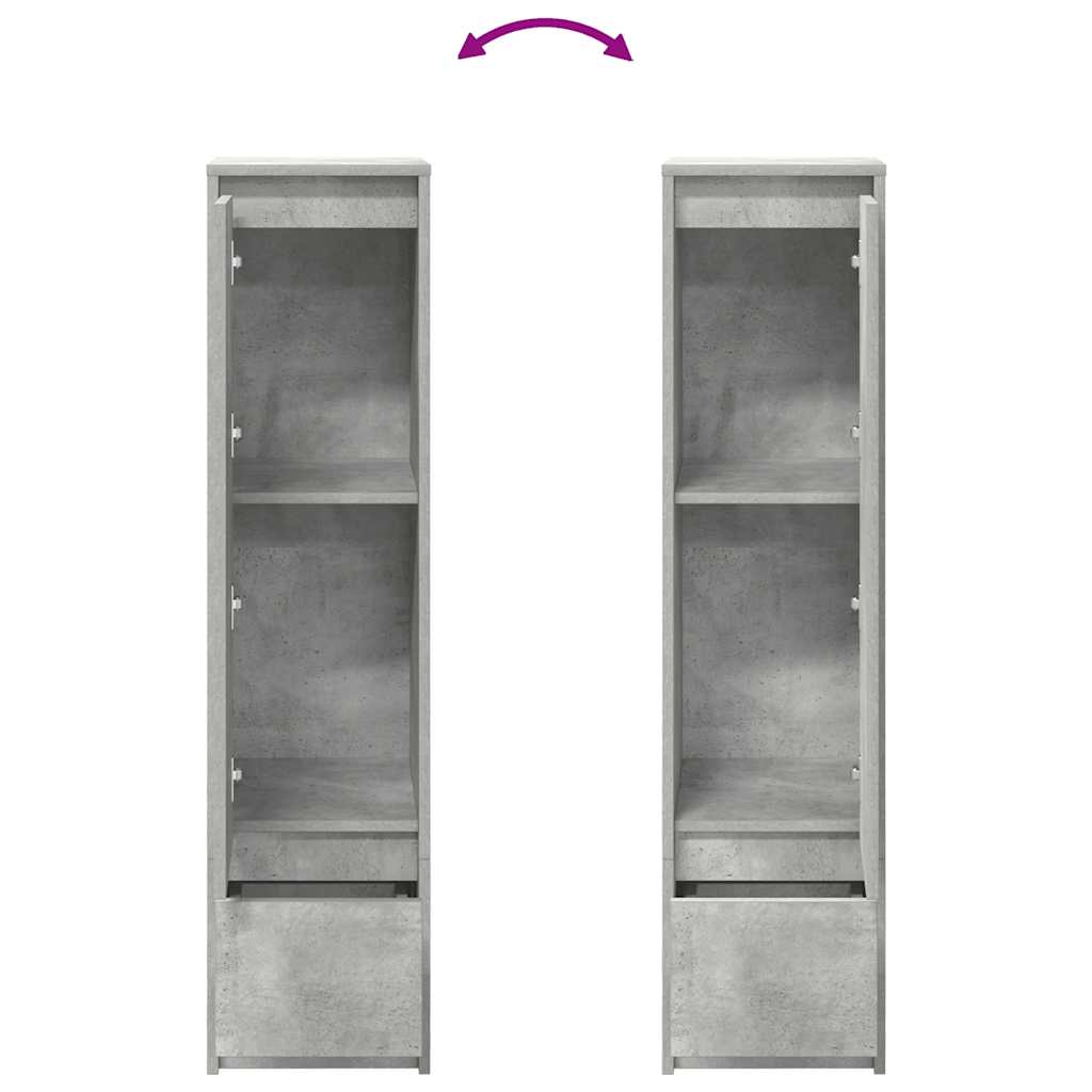 vidaXL Ντουλάπι Γκρι Σκυροδέματος 29,5x34x119,5 εκ. Επεξεργασμένο Ξύλο