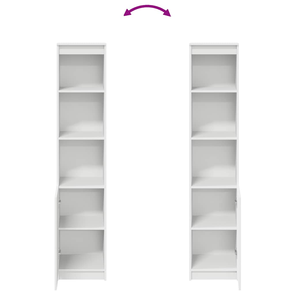 vidaXL Ντουλάπι Λευκό 37,5x35x180 εκ. Επεξεργασμένο Ξύλο