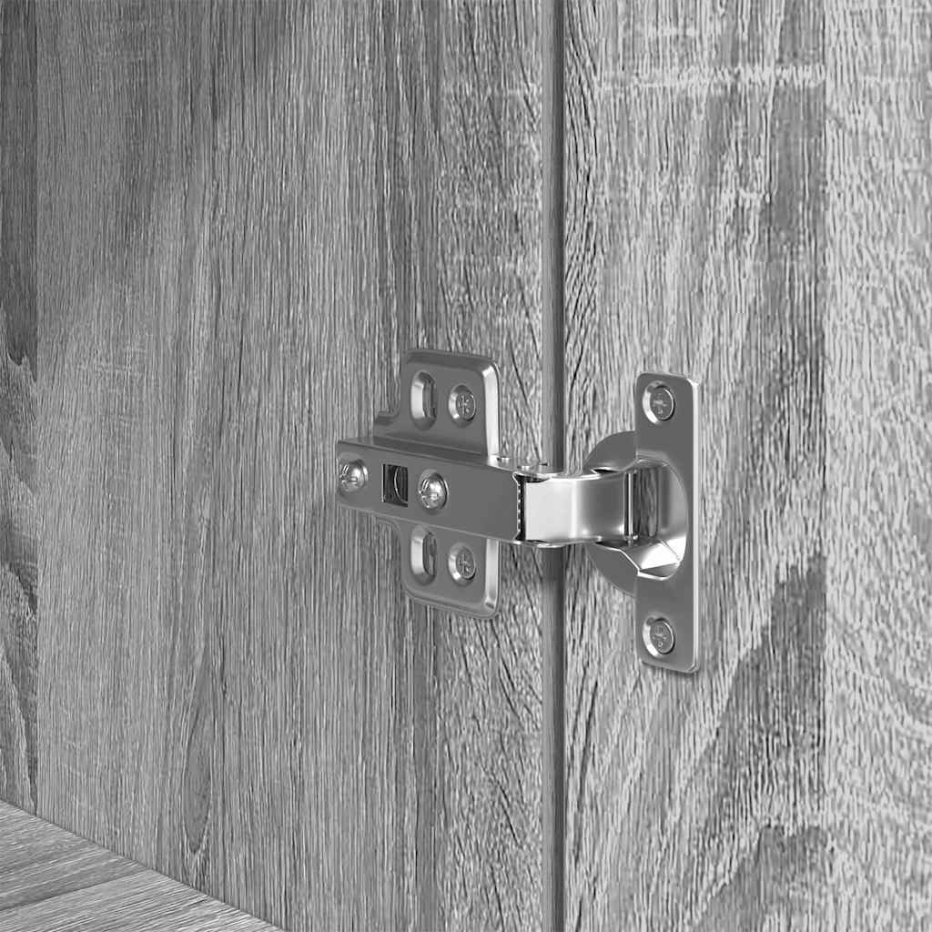 vidaXL Ντουλάπι Γκρι Sonoma 37,5x35x180 εκ. Επεξεργασμένο Ξύλο