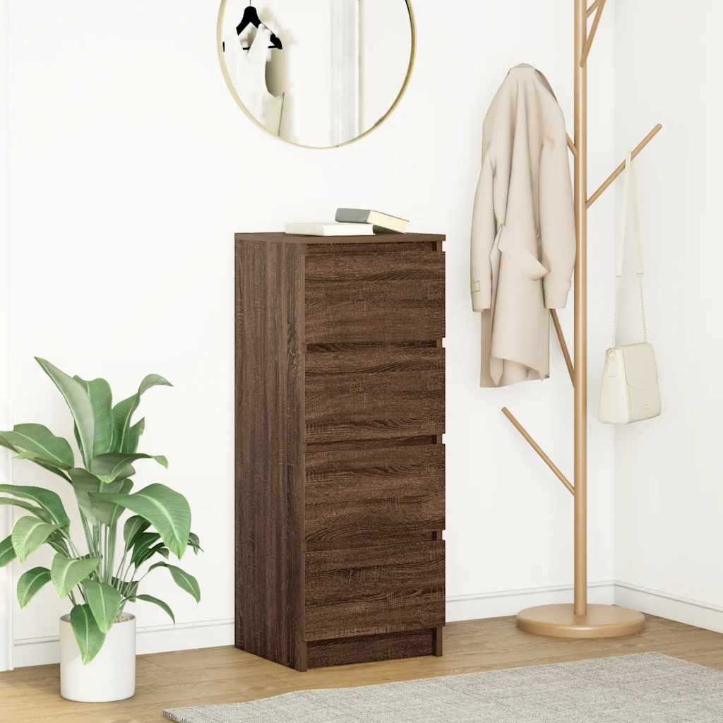 vidaXL Ντουλάπι Καφέ Δρυς 37,5x35x99 εκ. Επεξεργασμένο Ξύλο