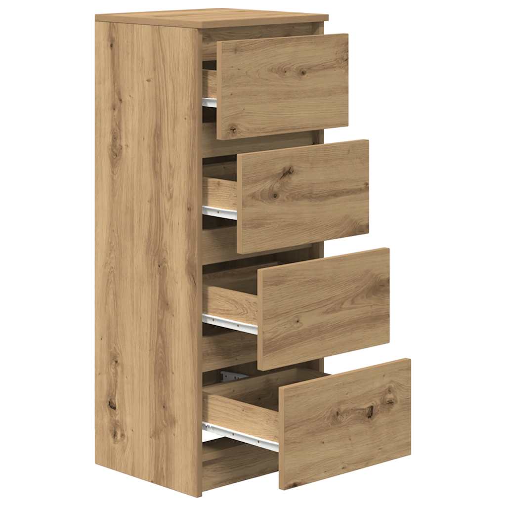 vidaXL Μπουφές Αρτισιανή Δρυς 37,5x35x99 εκ. από Επεξεργασμένο Ξύλο