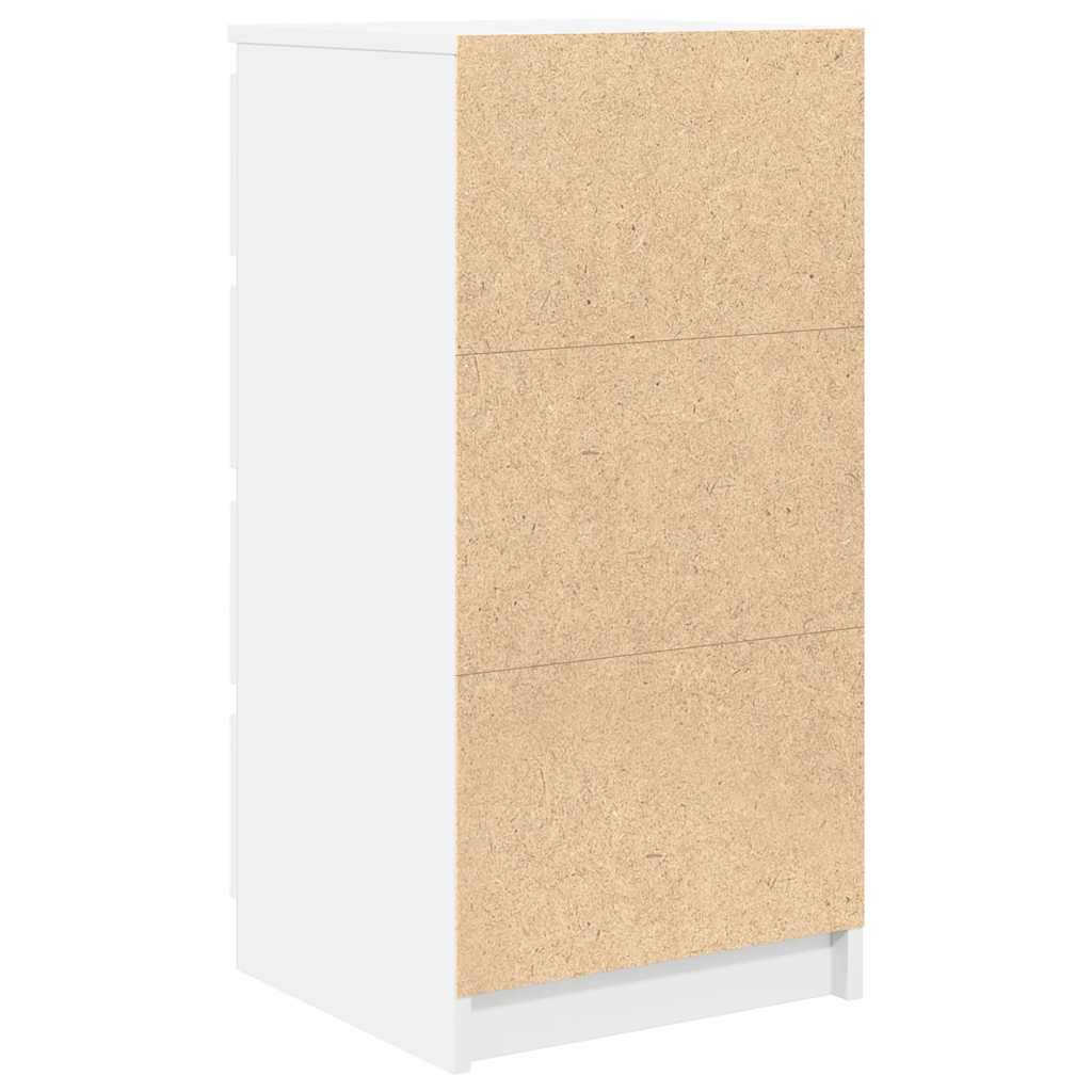 vidaXL Συρταριέρα με Συρτάρια Λευκή 37,5x35x99 εκ. από Επεξ. Ξύλο