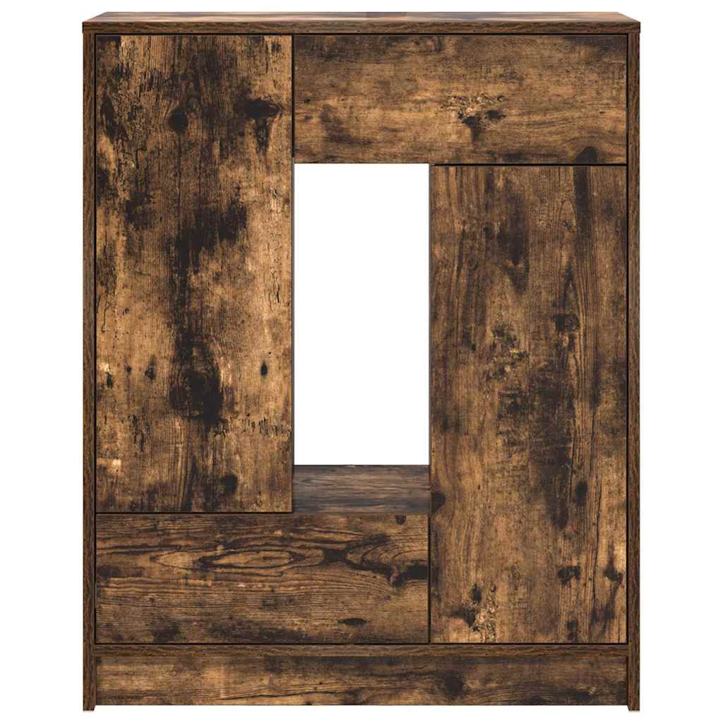 vidaXL Συρταριέρα με Συρτάρια και Πόρτες Καπνιστή Δρυς 73x31x90 εκ