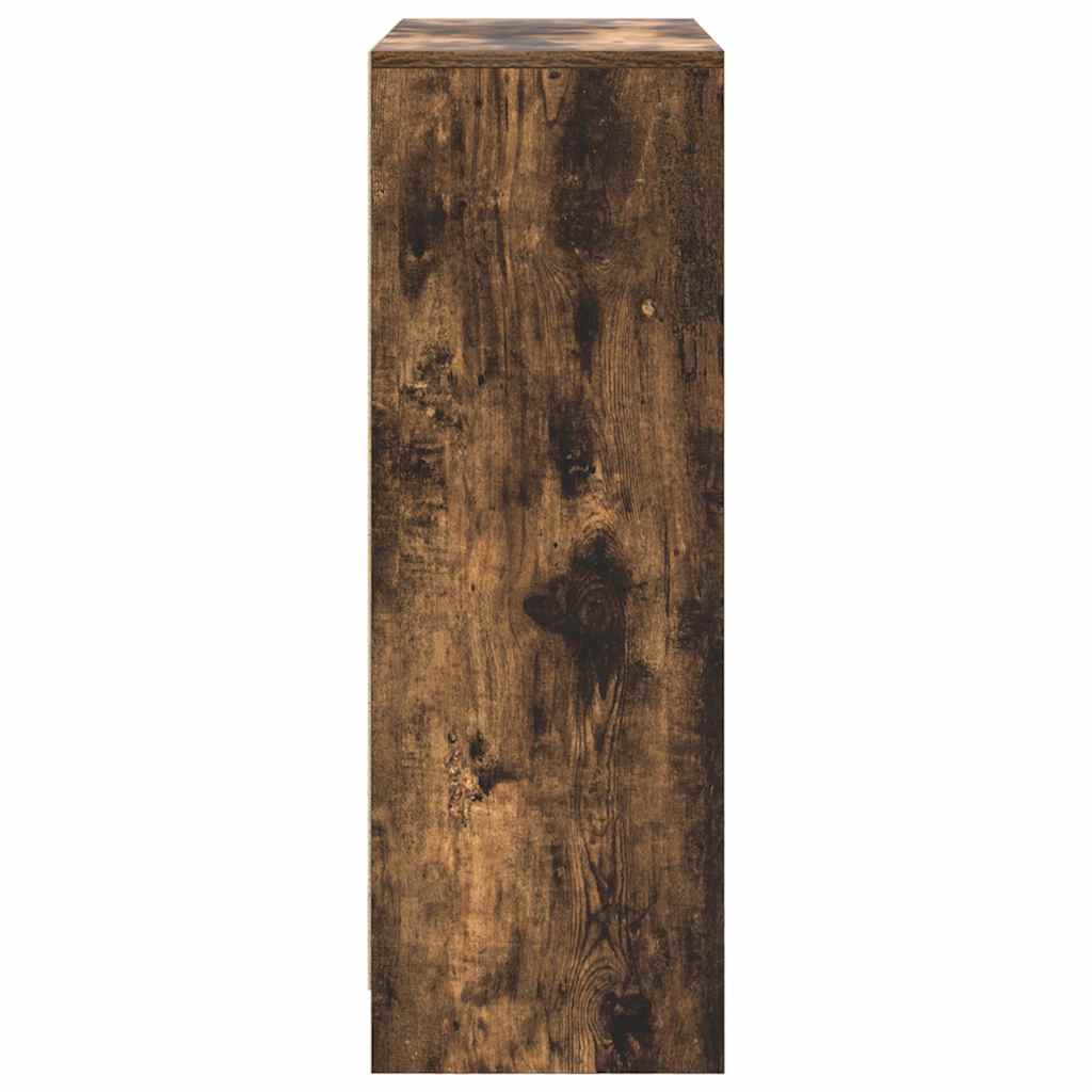 vidaXL Συρταριέρα με Συρτάρια και Πόρτες Καπνιστή Δρυς 73x31x90 εκ