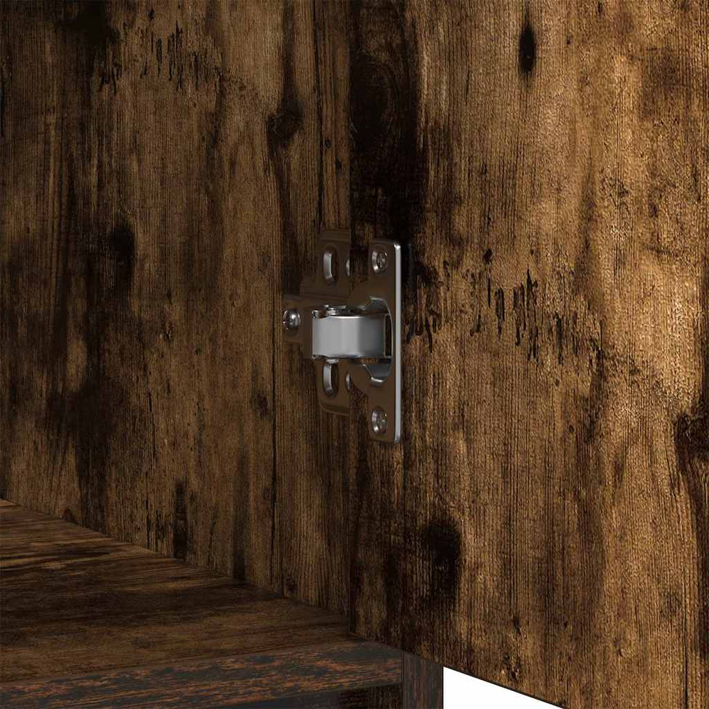 vidaXL Συρταριέρα με Συρτάρια και Πόρτες Καπνιστή Δρυς 73x31x90 εκ