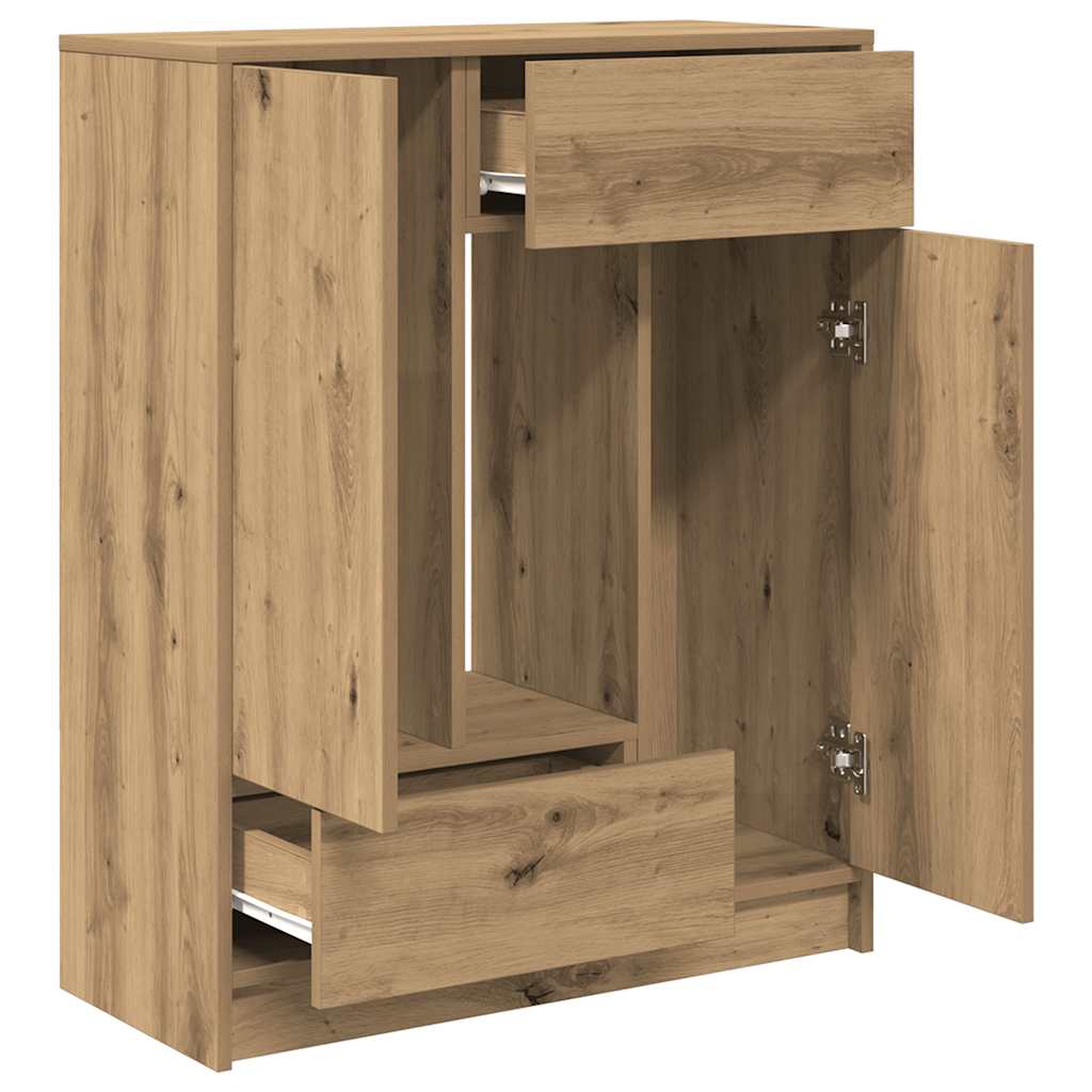 vidaXL Συρταριέρα με Συρτάρια και Πόρτες Τεχνίτης Δρυς 73x31x90 εκ