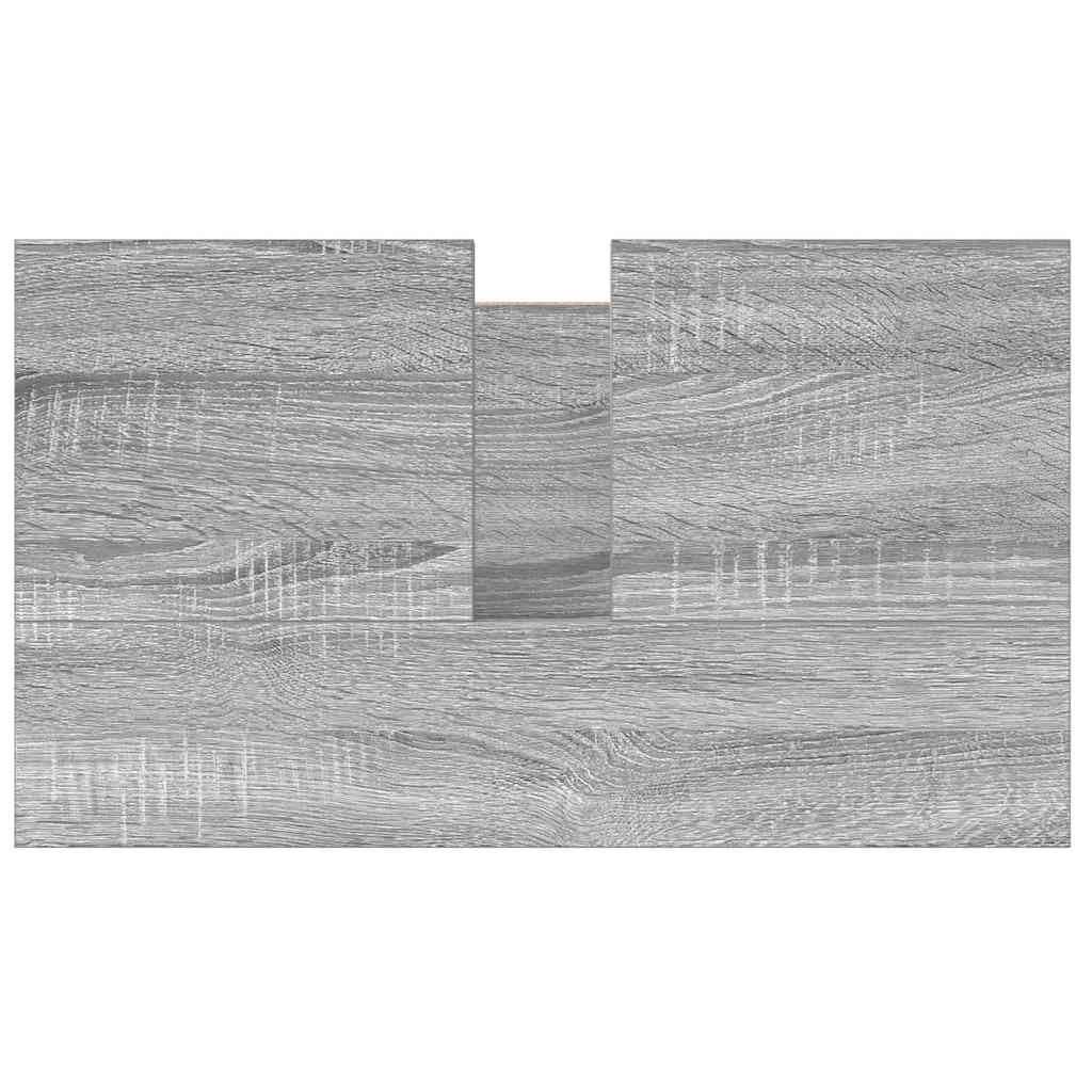 vidaXL ντουλάπι νιπτήρα μπάνιου με συρτάρια γκρι Sonoma 60x34,5x60 εκ.