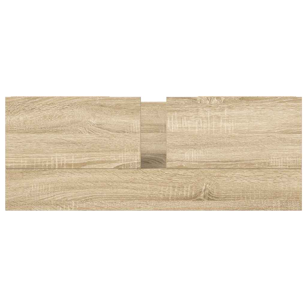 vidaXL ντουλάπι νιπτήρα με συρτάρια Sonoma Δρυς 90x34,5x60 εκ.