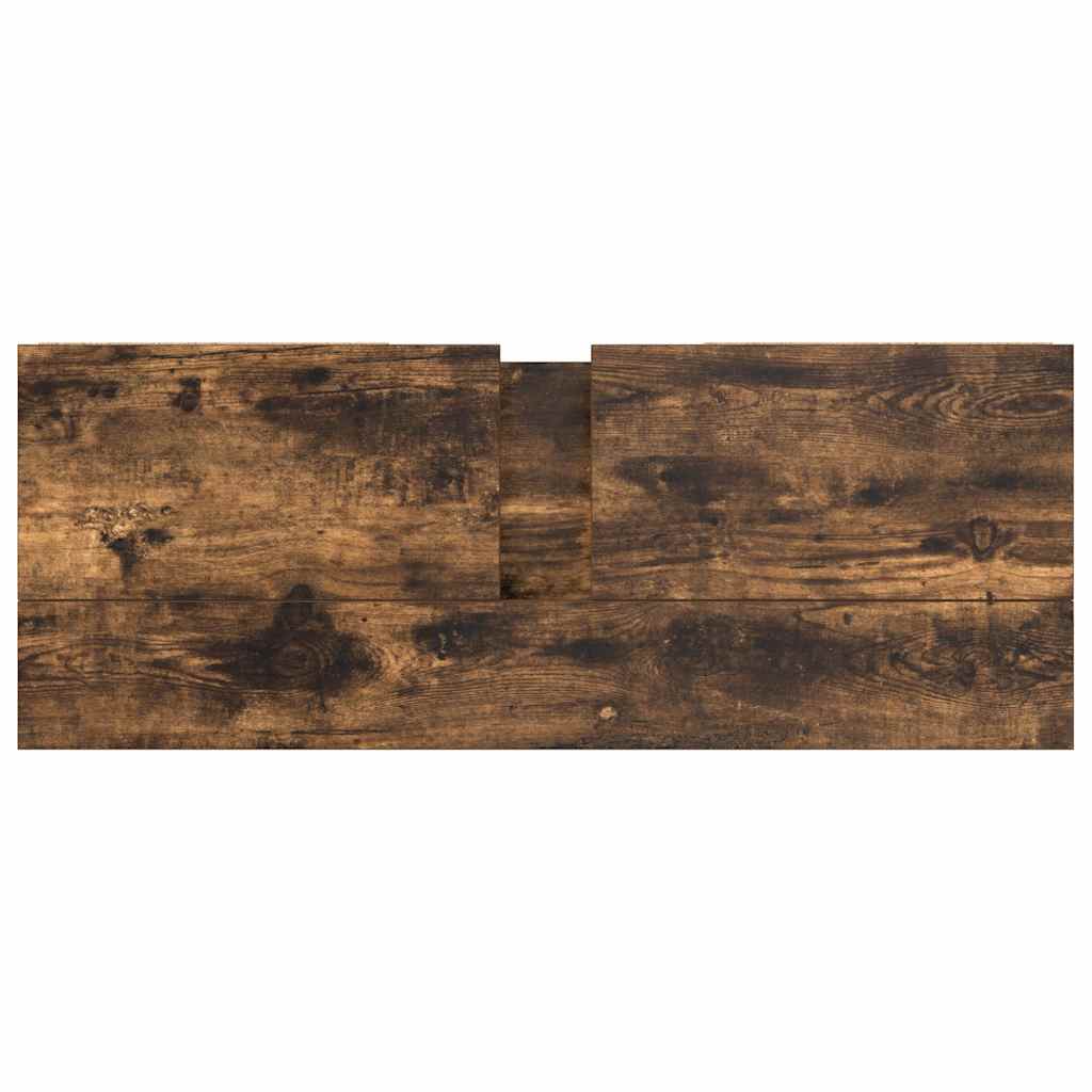 vidaXL ντουλάπι νιπτήρα με συρτάρια Καπνιστή δρυς 90x34,5x60 εκ.