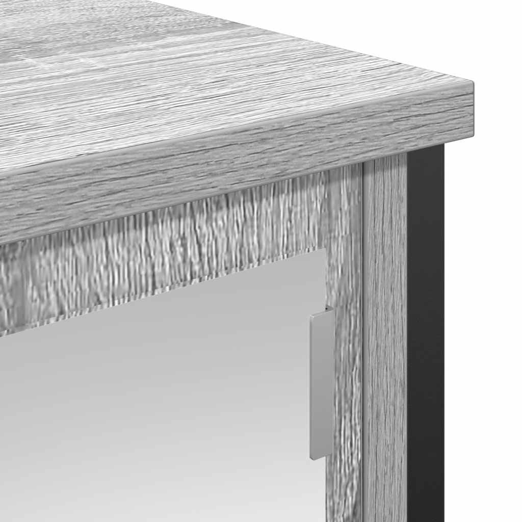 vidaXL Ντουλάπι τοίχου μπάνιου με καθρέφτη Γκρι Sonoma 60x21x60 εκ.