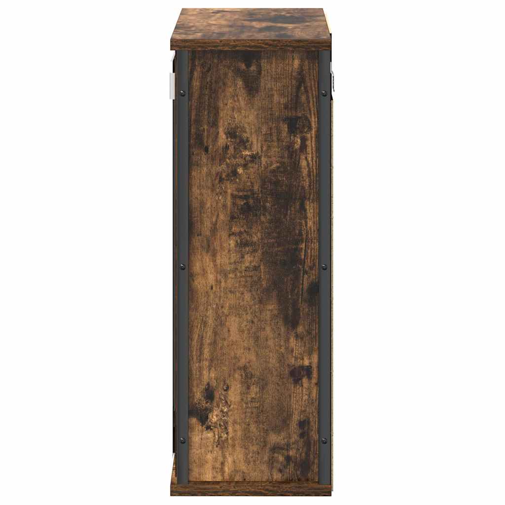 vidaXL Ντουλάπι τοίχου μπάνιου με καθρέφτη Καπνιστή δρυς 50x21x60 εκ.