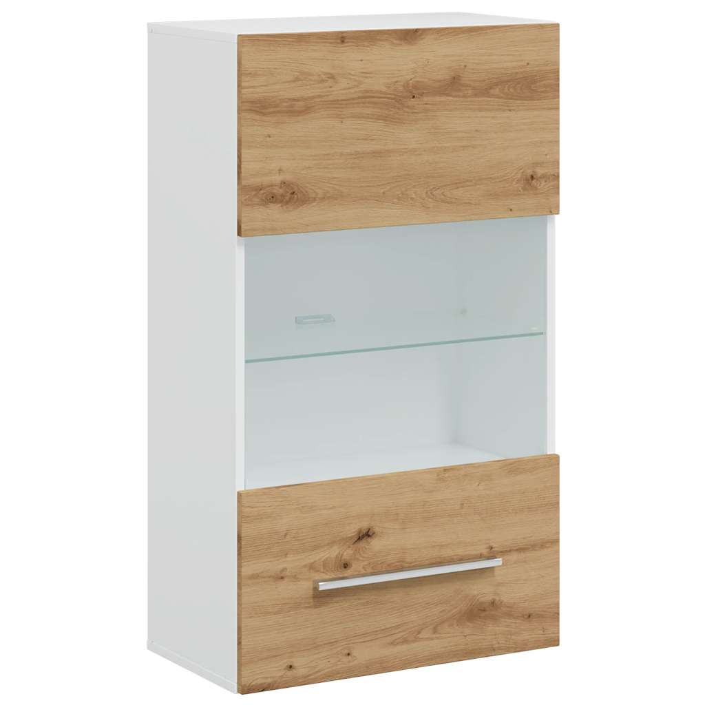 vidaXL Μονάδες τηλεόρασης 5 τεμαχίων με φωτισμό LED Δρυς τεχνίτης