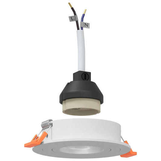 vidaXL Ενσωματωμένα Φωτιστικά 6 τεμ Στρογγυλά GU10 Λευκό Ø91 χλστ