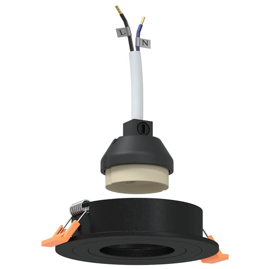 vidaXL Spotlights με προβολείς 6 pcs Μαύρο 9 x 9 x cm Αλουμίνιο